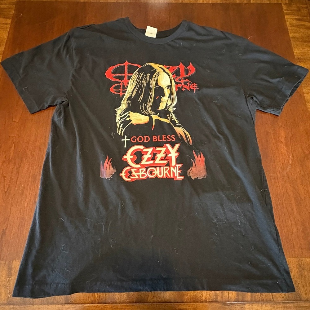 Ozzy Osbourne God Bless‎ Ozzy Osbourne Graphic Shirt Heavy Metal Band Tee
